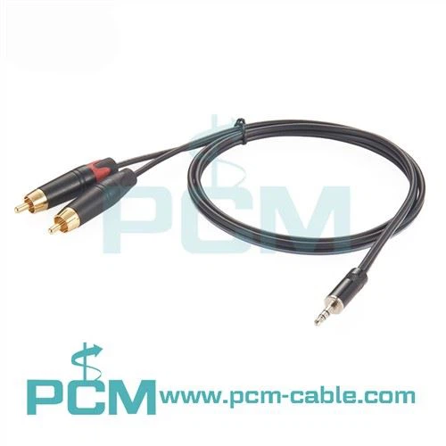 Adattatore RCA maschio da 3,5 mm a 2 maschi