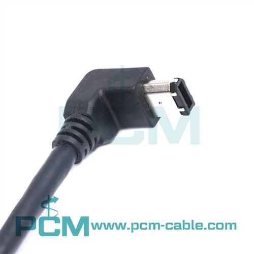 Cavo Firewire IEEE1394a 400 6pin angolato verso il basso a destra per Sony iLink