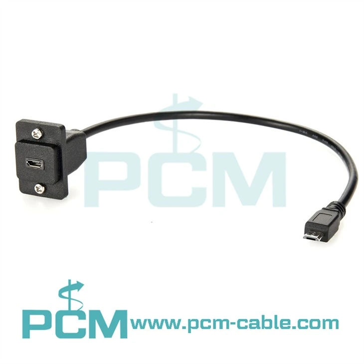 Cavo di prolunga per montaggio a pannello USB Micro B a forma di D
