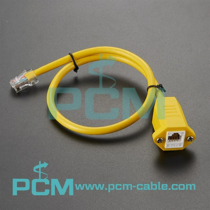 CAT6 Panel Mount Extension Cable