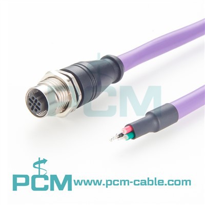 Cavo Profibus per montaggio a pannello femmina con codifica M12 B-